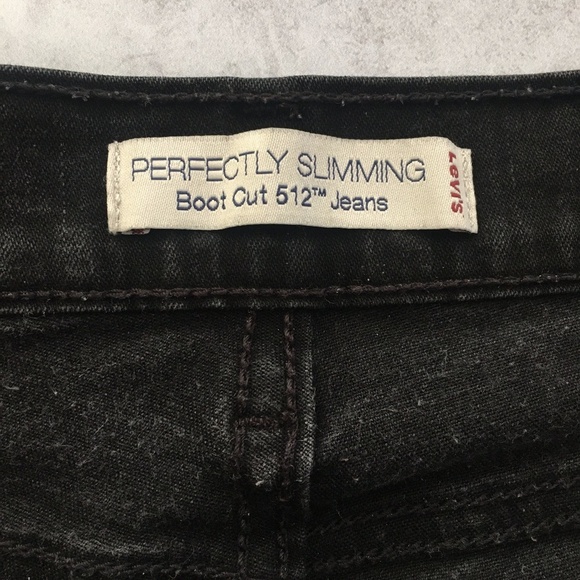 ⭐️ Levi's 512 Perfectly Slimming Bootcut Black Jeans - Picture 6 of 10
